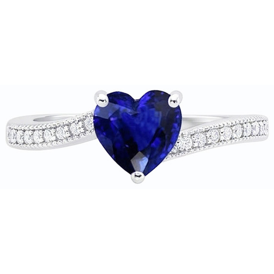echter round diamant 2Karat ring Seitenansicht
