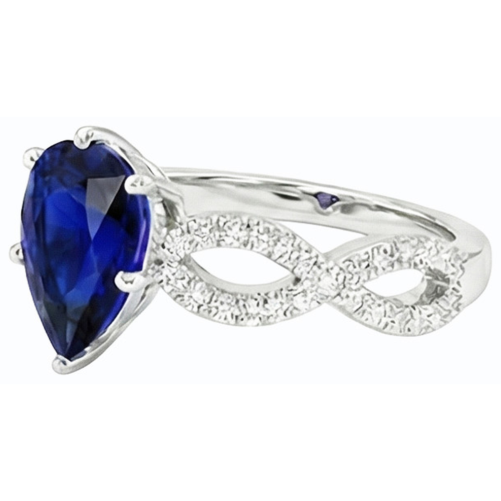 echter round diamant 3Karat ring Detailansicht