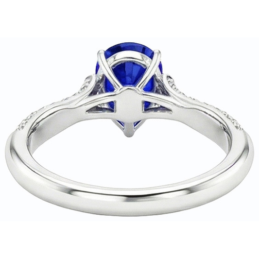 echter round diamant 3Karat ring Seitenansicht