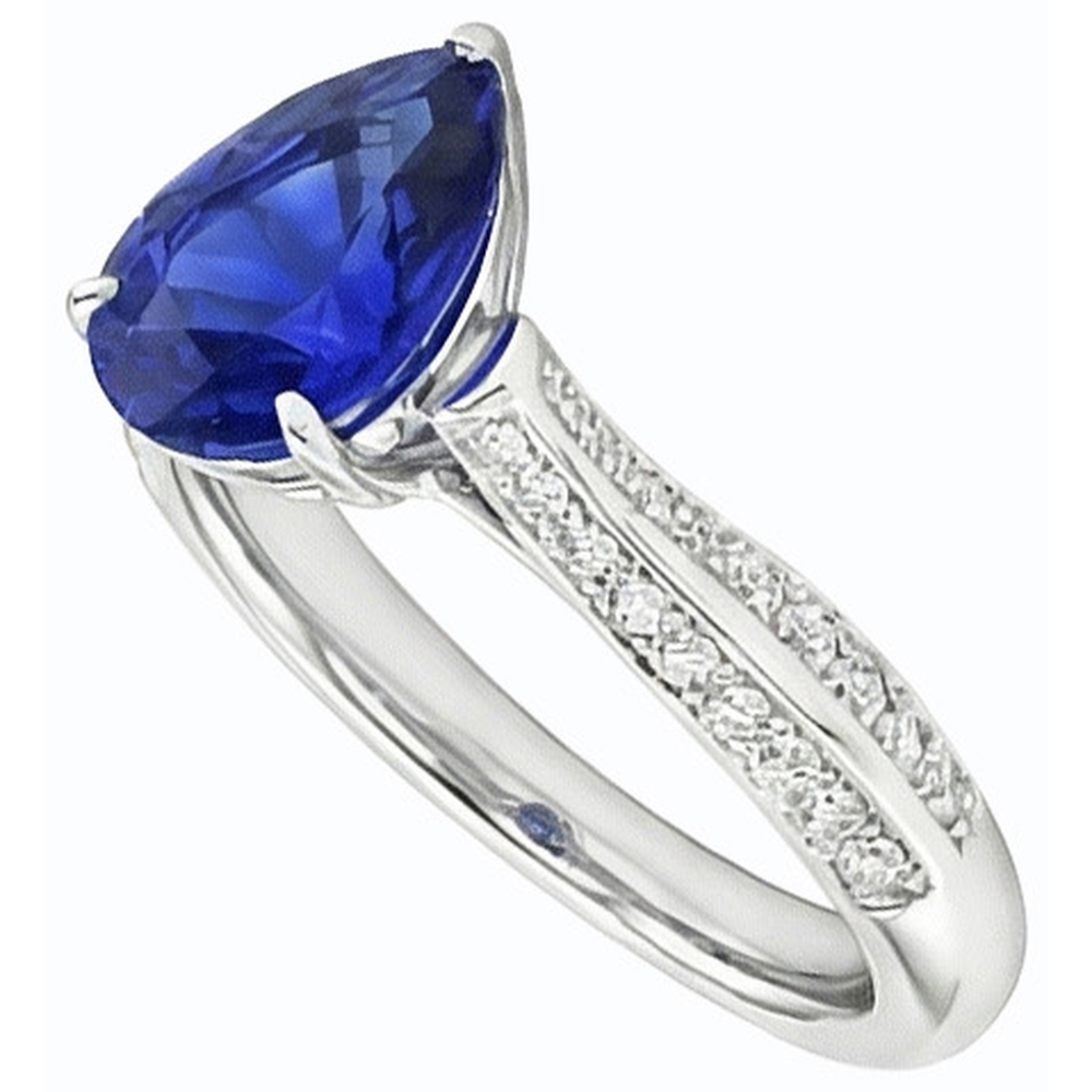 echter round diamant 3Karat ring Detailansicht