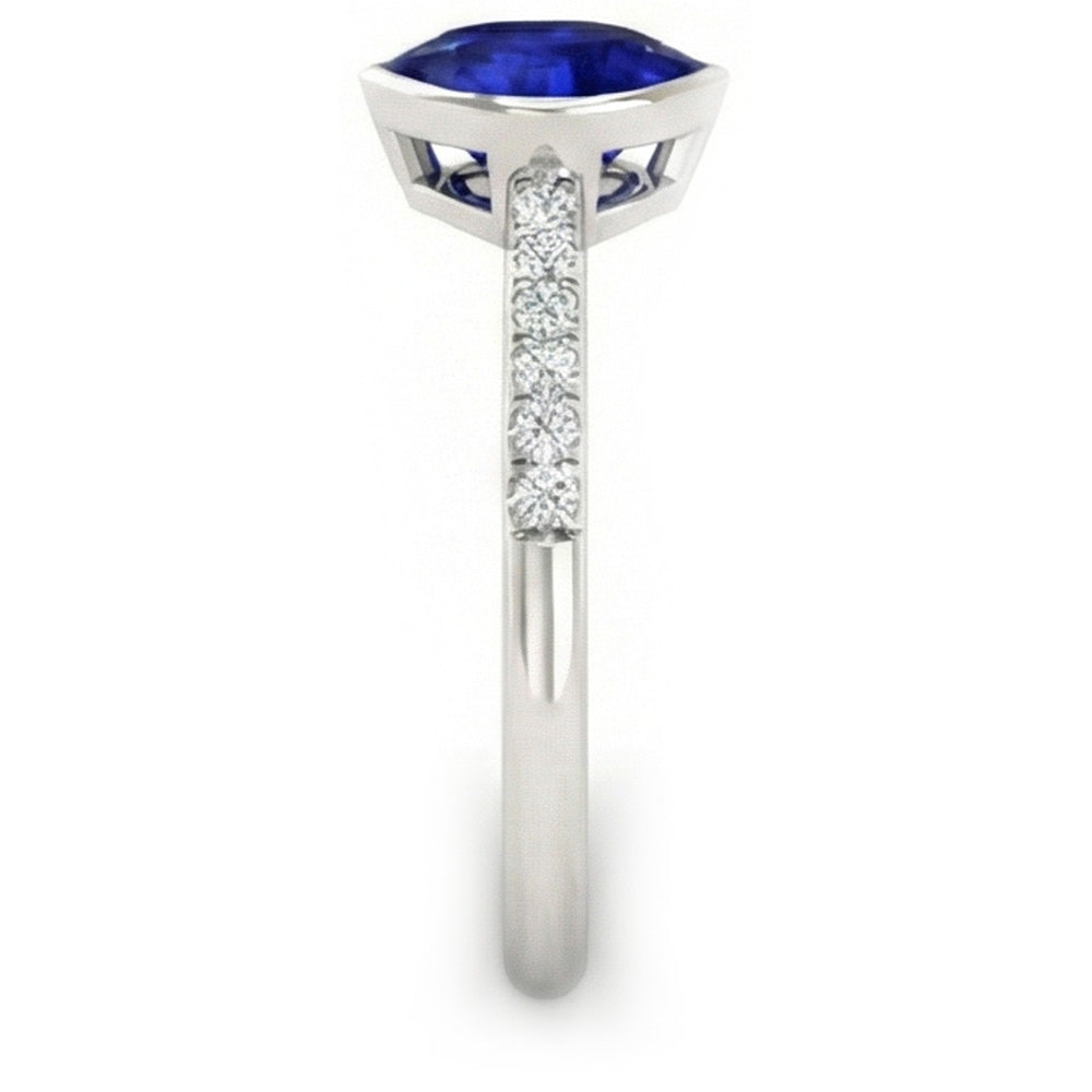 echter round diamant 2.50Karat ring Draufsicht