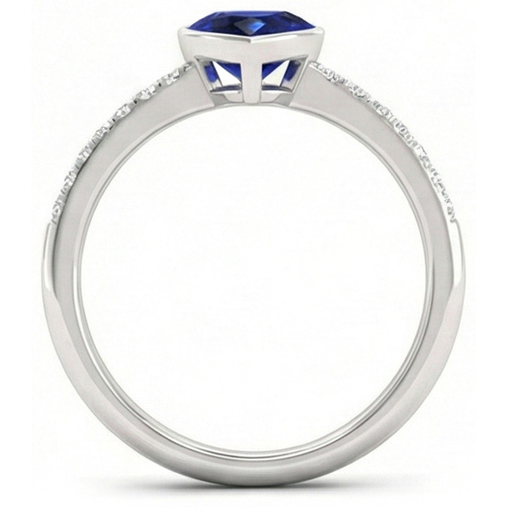echter round diamant 2.50Karat ring Profilansicht