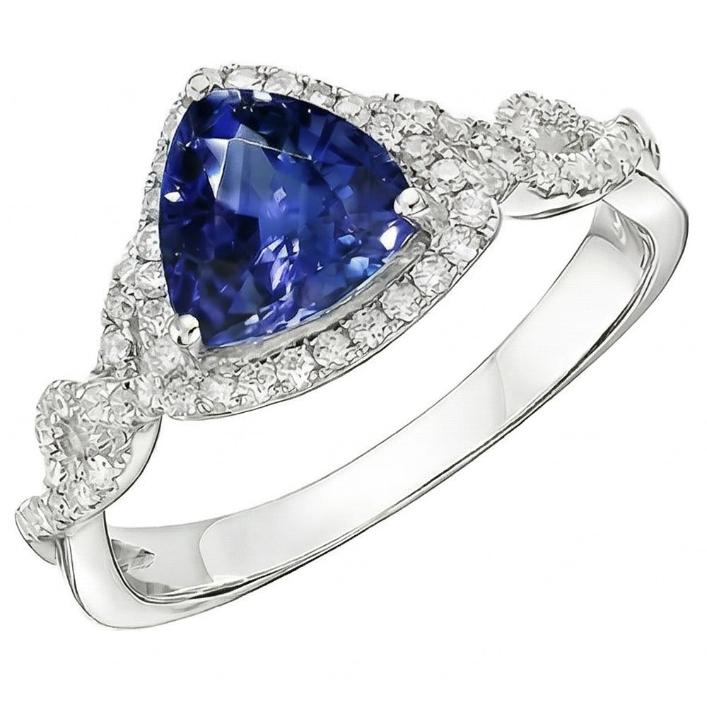 echter trillion diamant 3Karat ring Vorderansicht