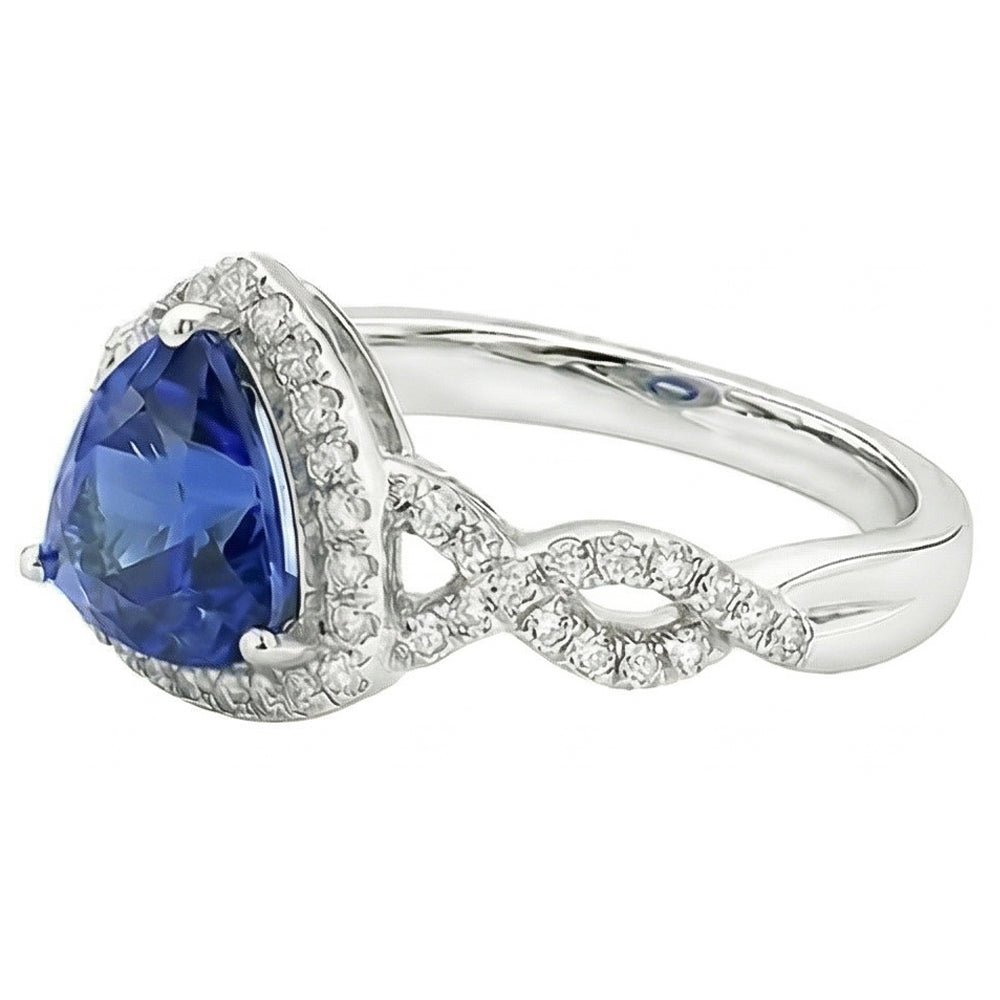 echter trillion diamant 3Karat ring Draufsicht