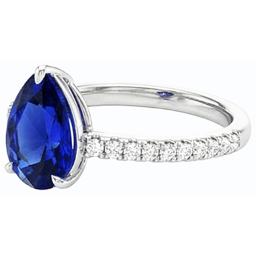 echter round diamant 3.50Karat ring Draufsicht