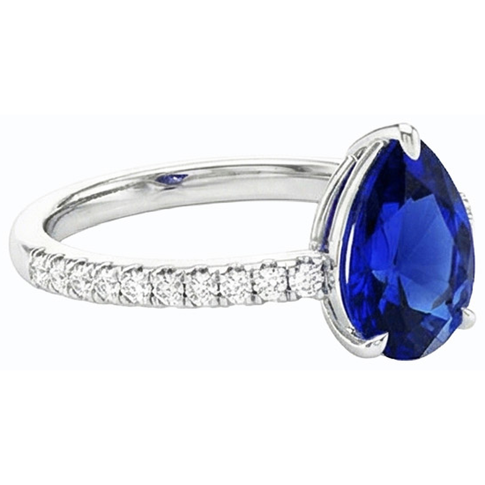 echter round diamant 3.50Karat ring Profilansicht