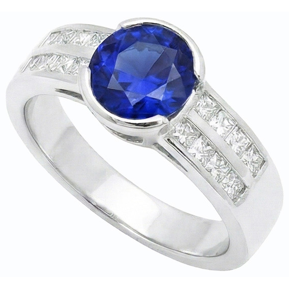 echter round diamant 2.50Karat ring Detailansicht