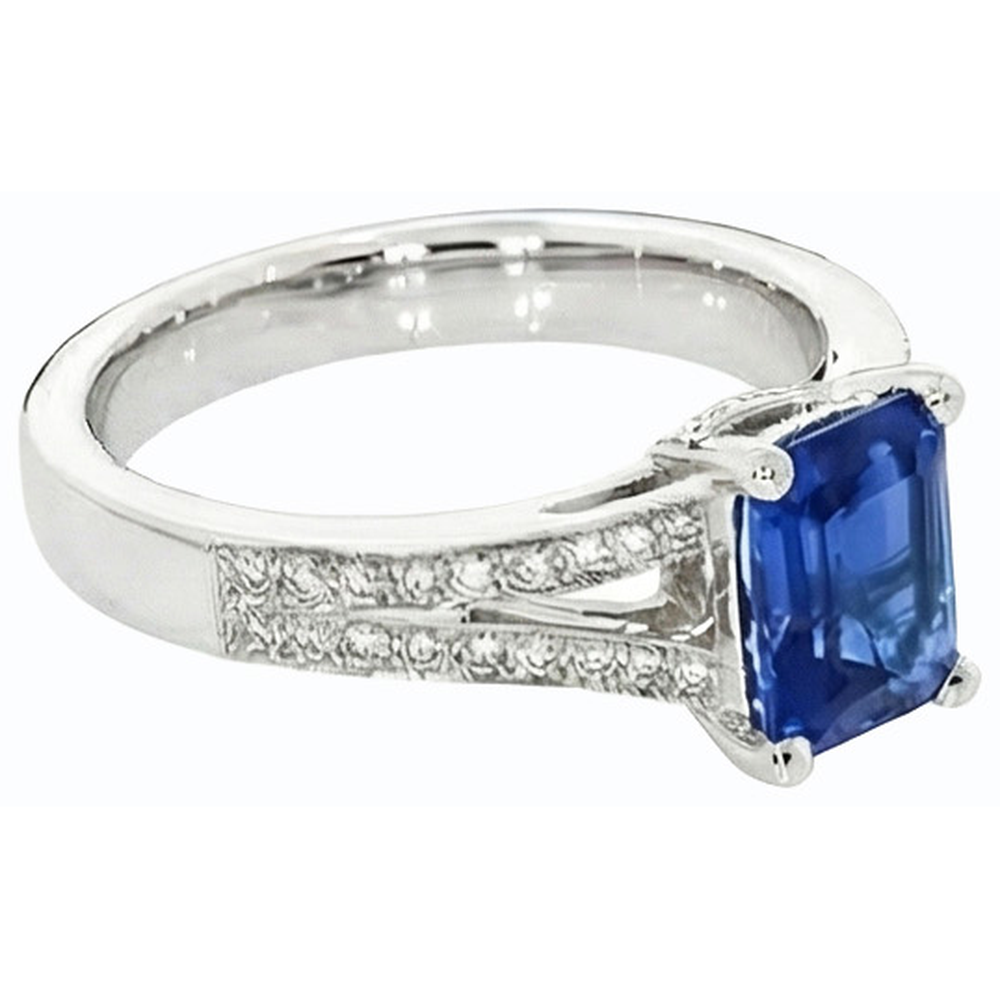 echter round diamant 3Karat ring Draufsicht