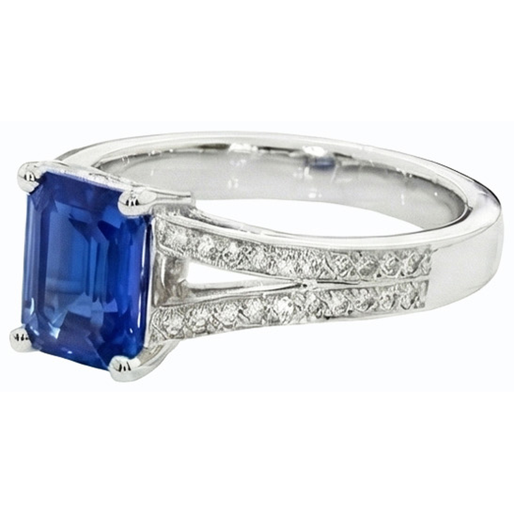 echter round diamant 3Karat ring Profilansicht