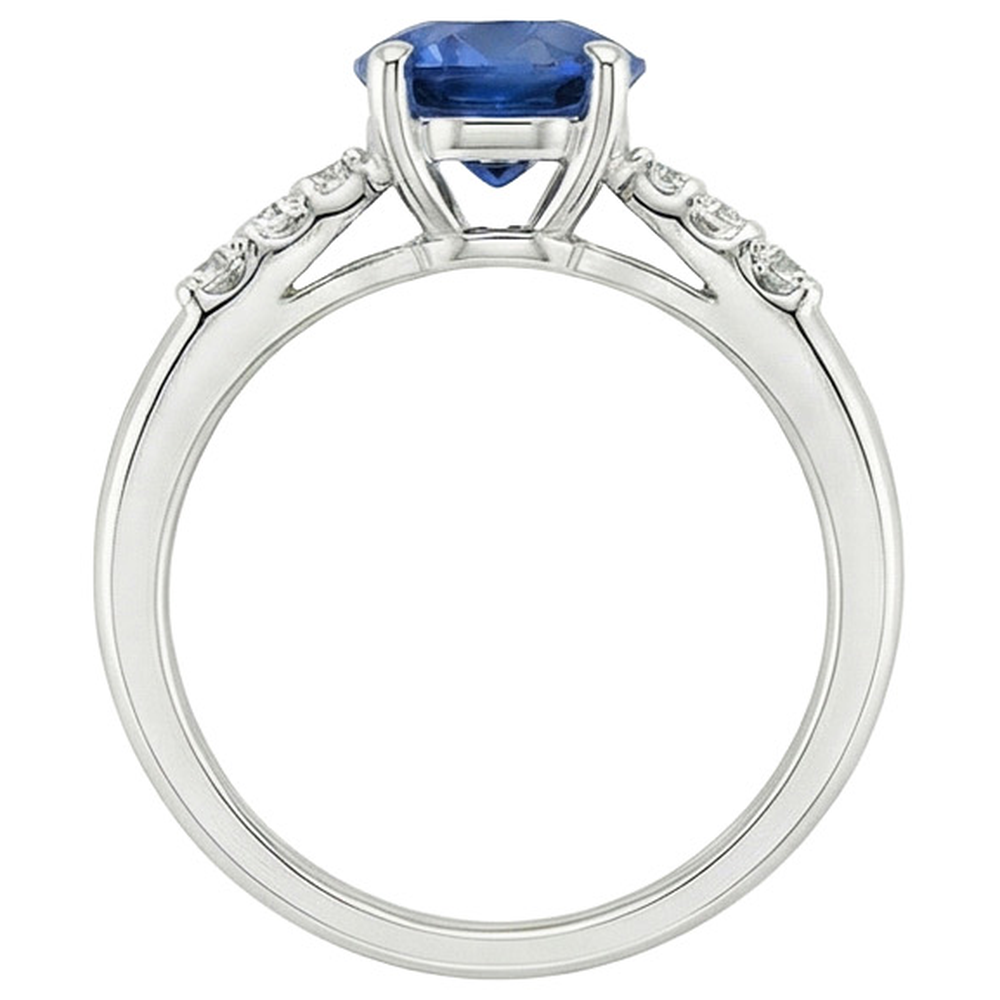 echter round diamant 2.50Karat ring auf Weiß