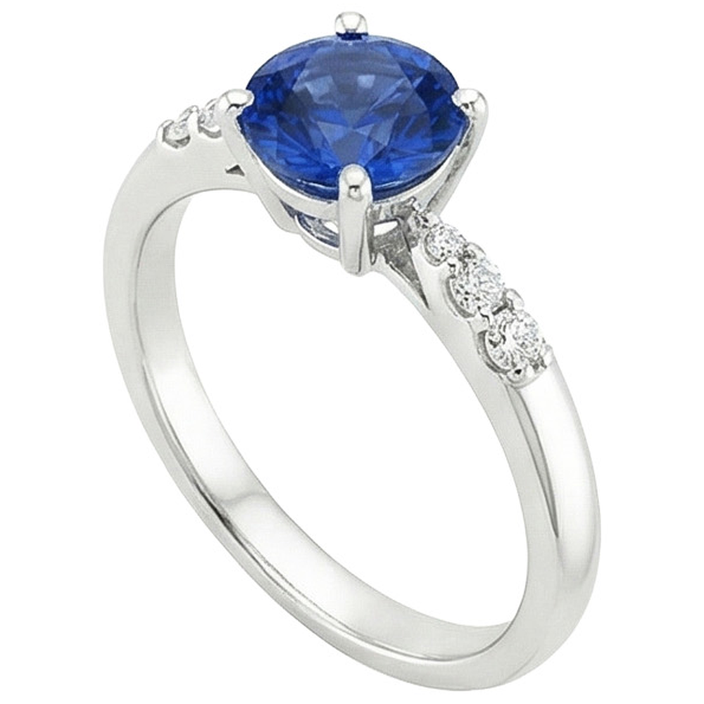 echter round diamant 2.50Karat ring Draufsicht