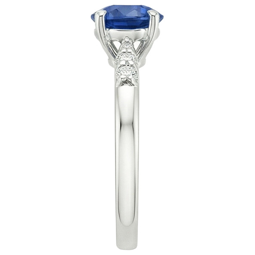 echter round diamant 2.50Karat ring Profilansicht