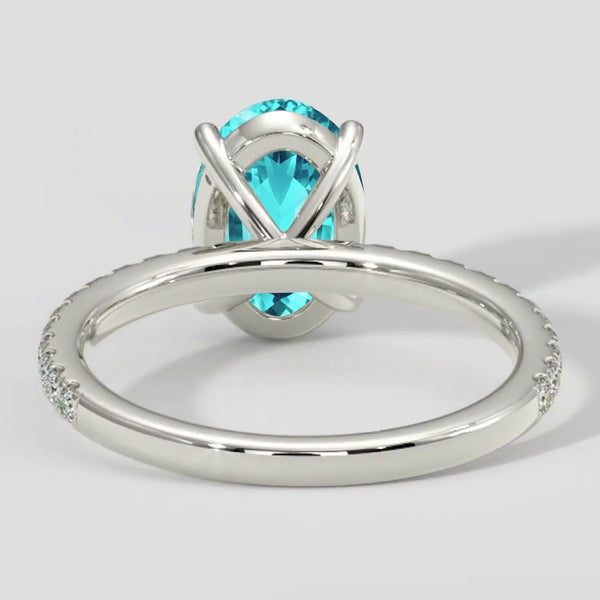 Natürlicher Paraiba-Turmalin-Ring im Ovalschliff