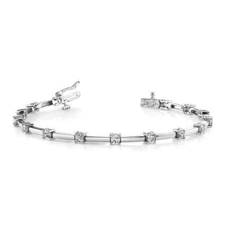 Natürliches 2-Karat-Diamantarmband im Brillantschliff