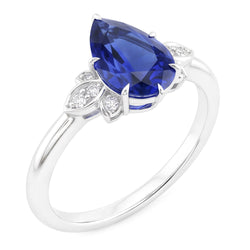Naturreiner Kornblumenblauer Saphir Farbstein-Ring 2 Karat – 14K