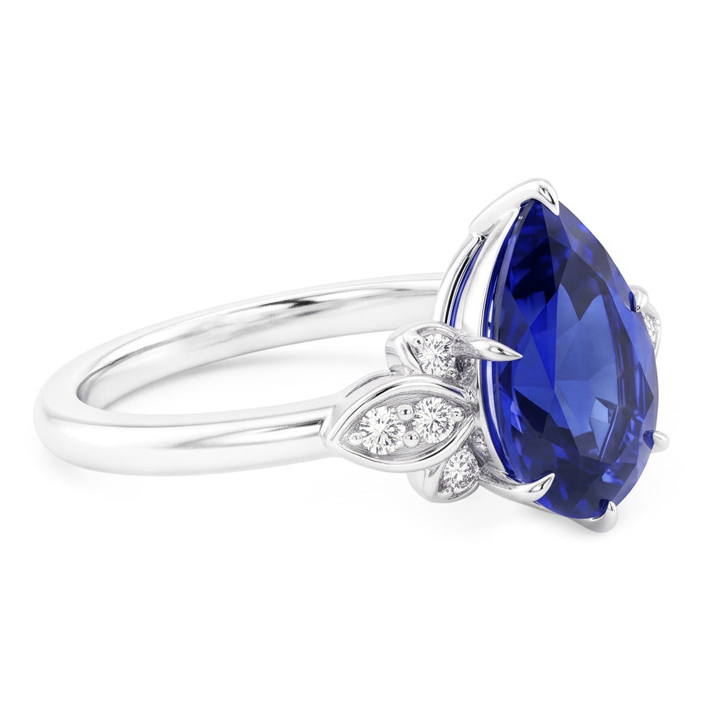 Naturreiner Kornblumenblauer Saphir Farbstein-Ring 2 Karat – 14K