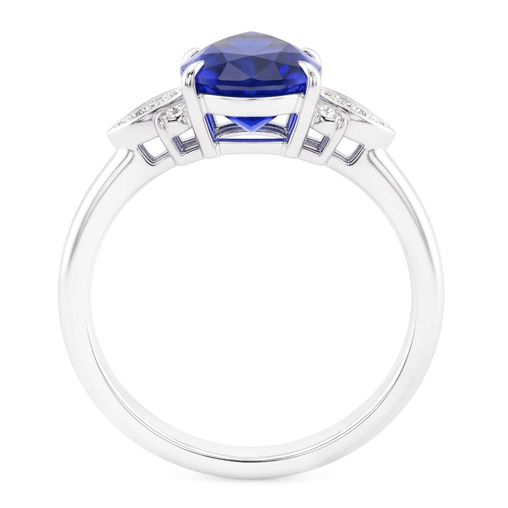 Naturreiner Kornblumenblauer Saphir Farbstein-Ring 2 Karat – 14K