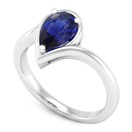 Naturreiner Kornblumenblauer Saphir Schmuckstein-Ring 1,50 Karat
