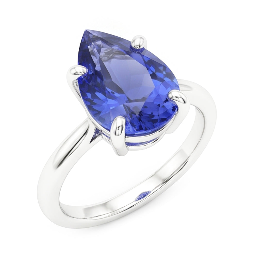 Naturreiner Kornblumenblauer Saphir Schmuckstein-Ring 3 Karat