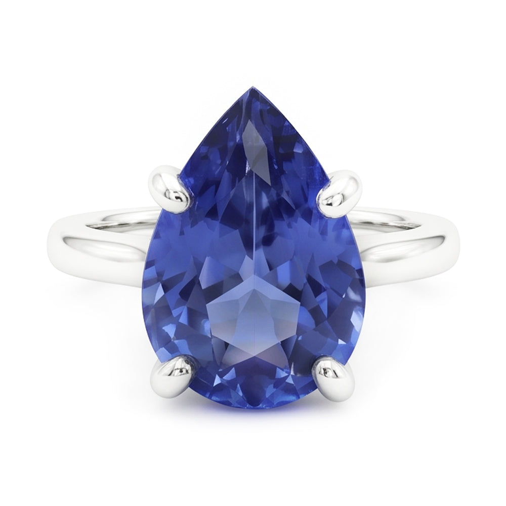 Naturreiner Kornblumenblauer Saphir Schmuckstein-Ring 3 Karat