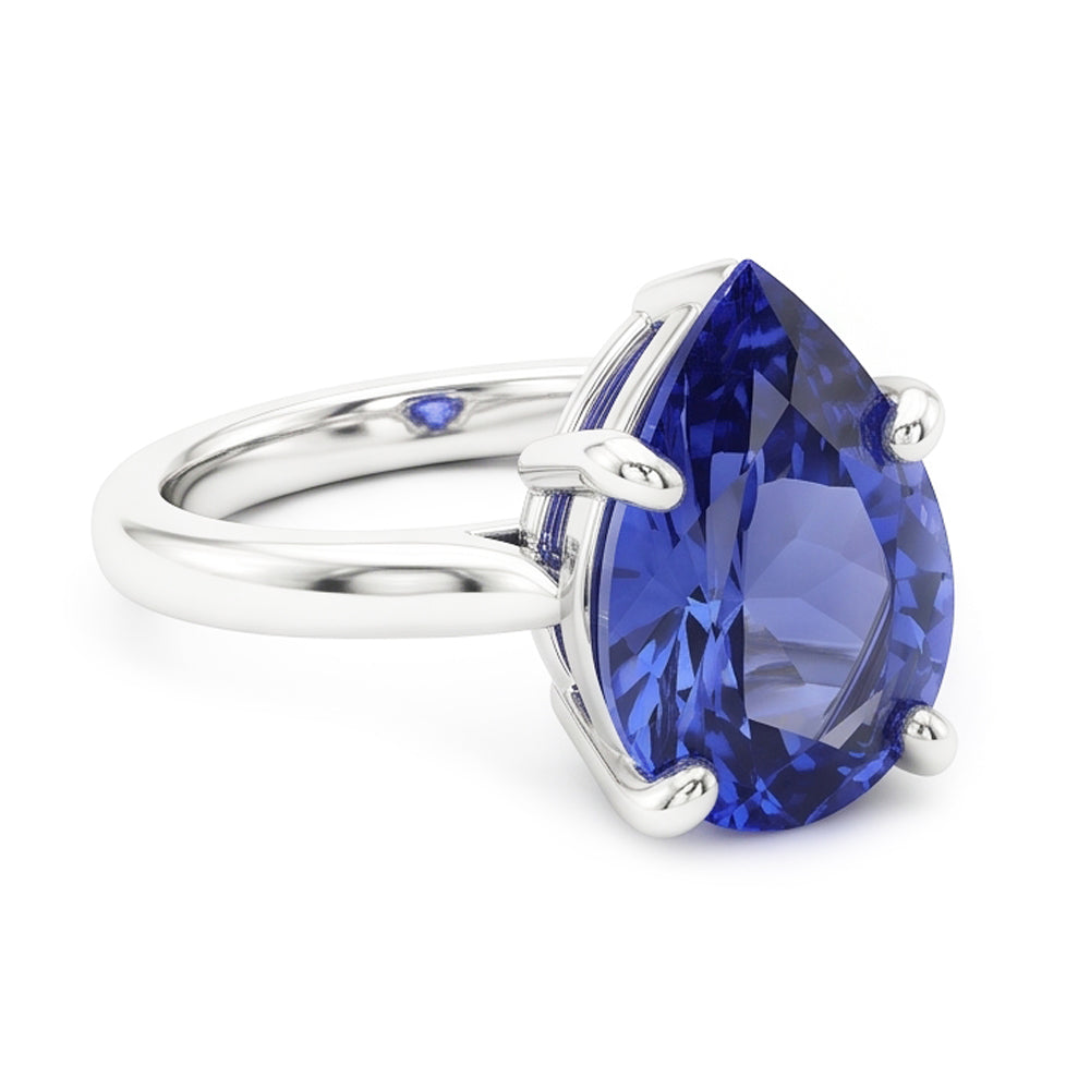 Naturreiner Kornblumenblauer Saphir Schmuckstein-Ring 3 Karat