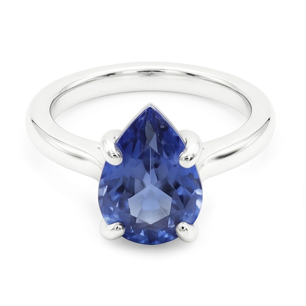 Naturreiner Kornblumenblauer Saphir Schmuckstein-Ring 3 Karat