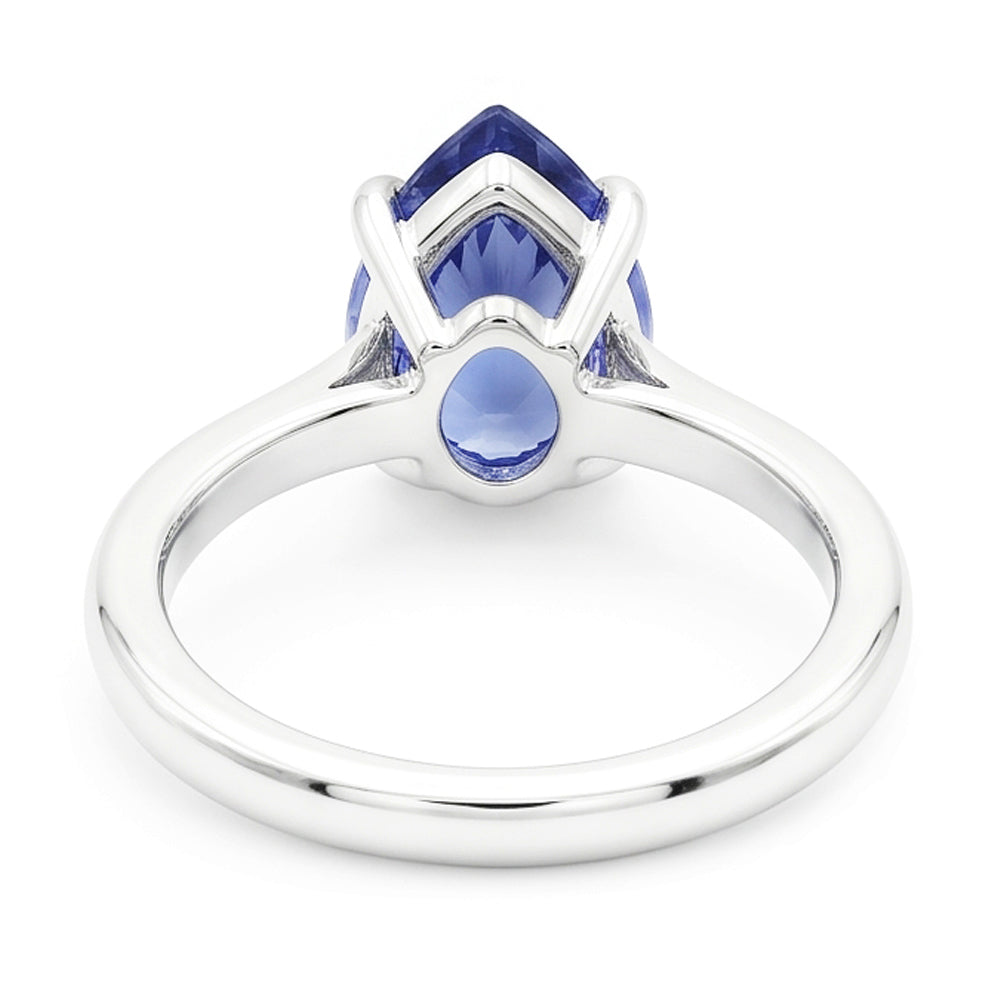Naturreiner Kornblumenblauer Saphir Schmuckstein-Ring 3 Karat