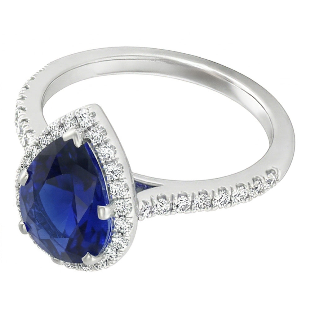 Naturreiner Royalblauer Saphir Edelstein-Ring – 14 Karat