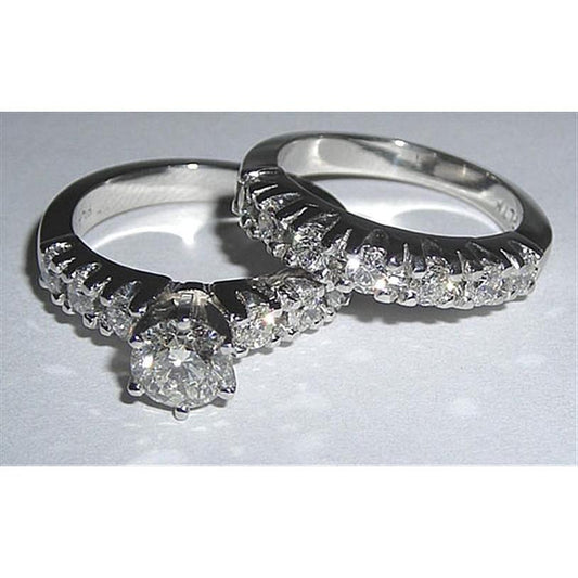 Neu Verlobungsring 1.61 ct Echt Diamant Weißgold 14K