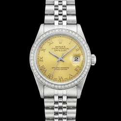 Echter Neue Datejust-Uhr mit römischem Zifferblatt und Jubiläumsarmband aus Edelstahl von Rolex
