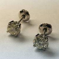 Ohrringe 1,80 Karat Runde Echt Diamant Ohrstecker