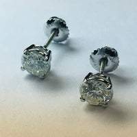 Ohrringe 1,80 Karat Runde Echt Diamant Ohrstecker