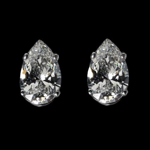 Ohrringe Birnenschliff Echt Diamant G Si1 3 Karat Stud Post Gold Schraubboden