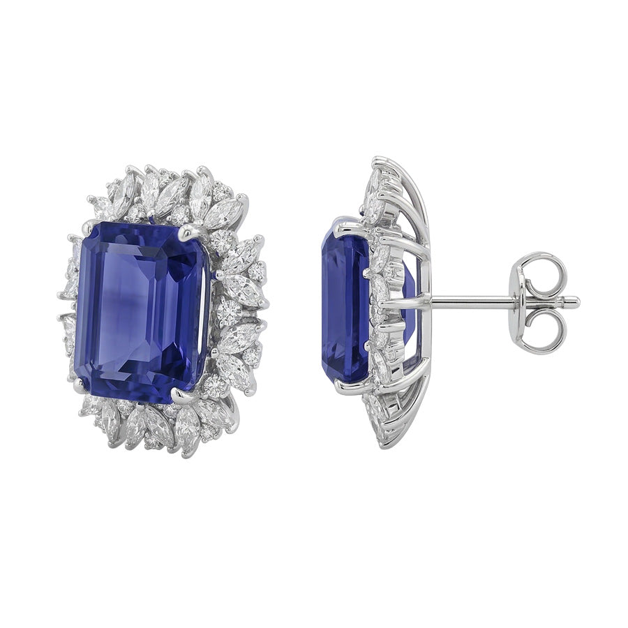 echter marquise diamant 4.00Karat ohrring Seitenansicht