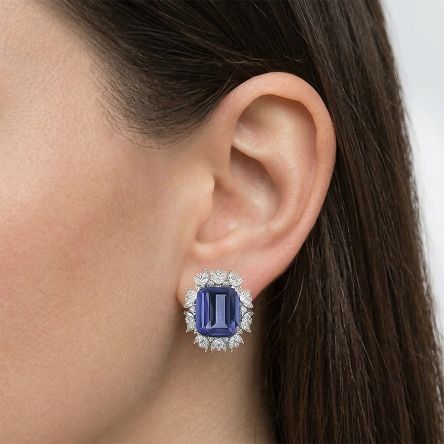 echter marquise diamant 4.00Karat ohrring Draufsicht