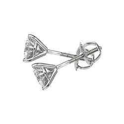 Ohrstecker mit runden Echt Diamanten 2,80 Karat Diamant Martini Style YG