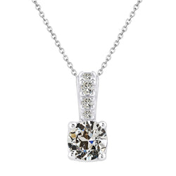 Anhänger 14K Weißgold – Edler Diamant Antik-Kissen-Schliff 2