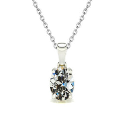 Naturreiner Edler Diamant Anhänger 1,50 Karat – 14 Karat Weißgold