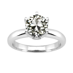 Handgefertigter Diamant Einzelstein-Ring 2,50 Karat von