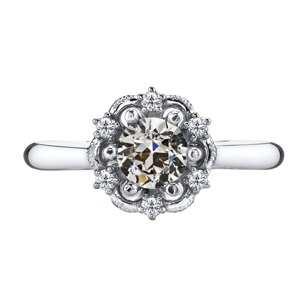 Natürlicher Edler Diamant Antragsring 1,50 Karat 14K Weißgold – Hauptansicht