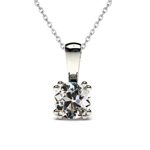 Diamant Anhänger 1-Karat 14 Karat Weißgold – Hauptansicht