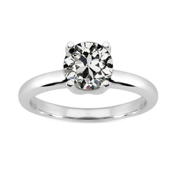 Antik-Kissen-Schliff Solitär-Verlobungsring – Diamant 2 Karat