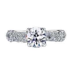 Feiner Antik-Kissen-Schliff Edler Diamant Solitär-Ring – 2 Karat