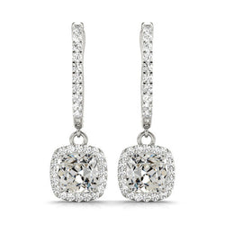 Handgemachter 2-Karat Edler Diamant Ohrhänger