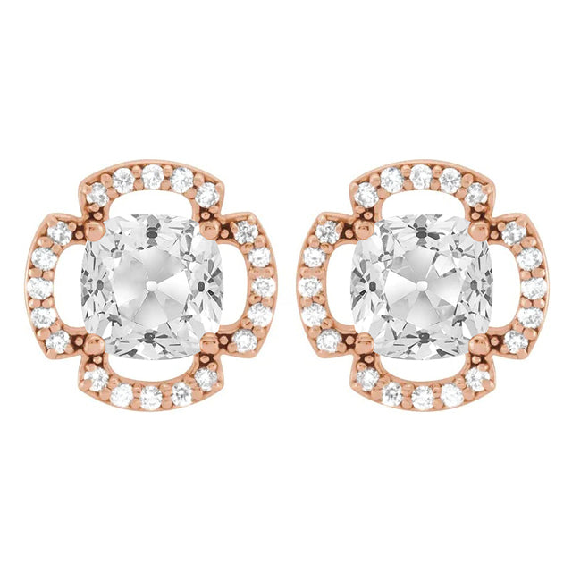 Ohrhänger 14K Roségold mit Brillant – Hauptansicht