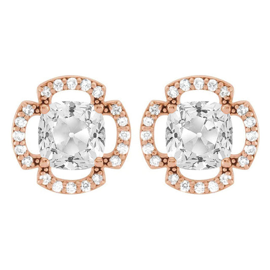 Ohrhänger 14K Roségold mit Brillant – Hauptansicht