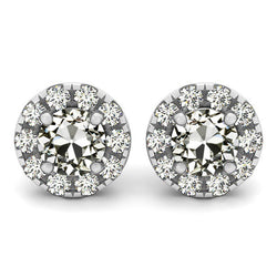 Erdgewonnener Old Mine Cut Diamant Ohrstecker – 5,50 Karat in