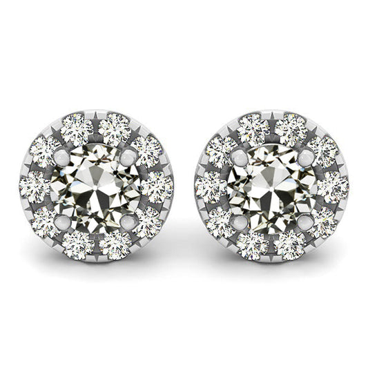 Ohrstecker 14K Weißgold mit Diamant – Hauptansicht