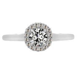 Handgemachter 2,50-Karat Diamant Halo-Verlobungsring
