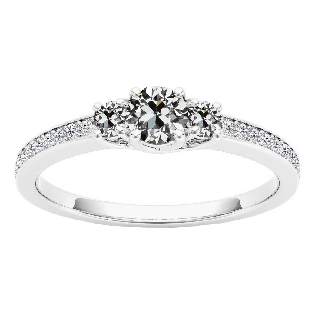 Antragsring 14K Weißgold mit Brillant – Hauptansicht